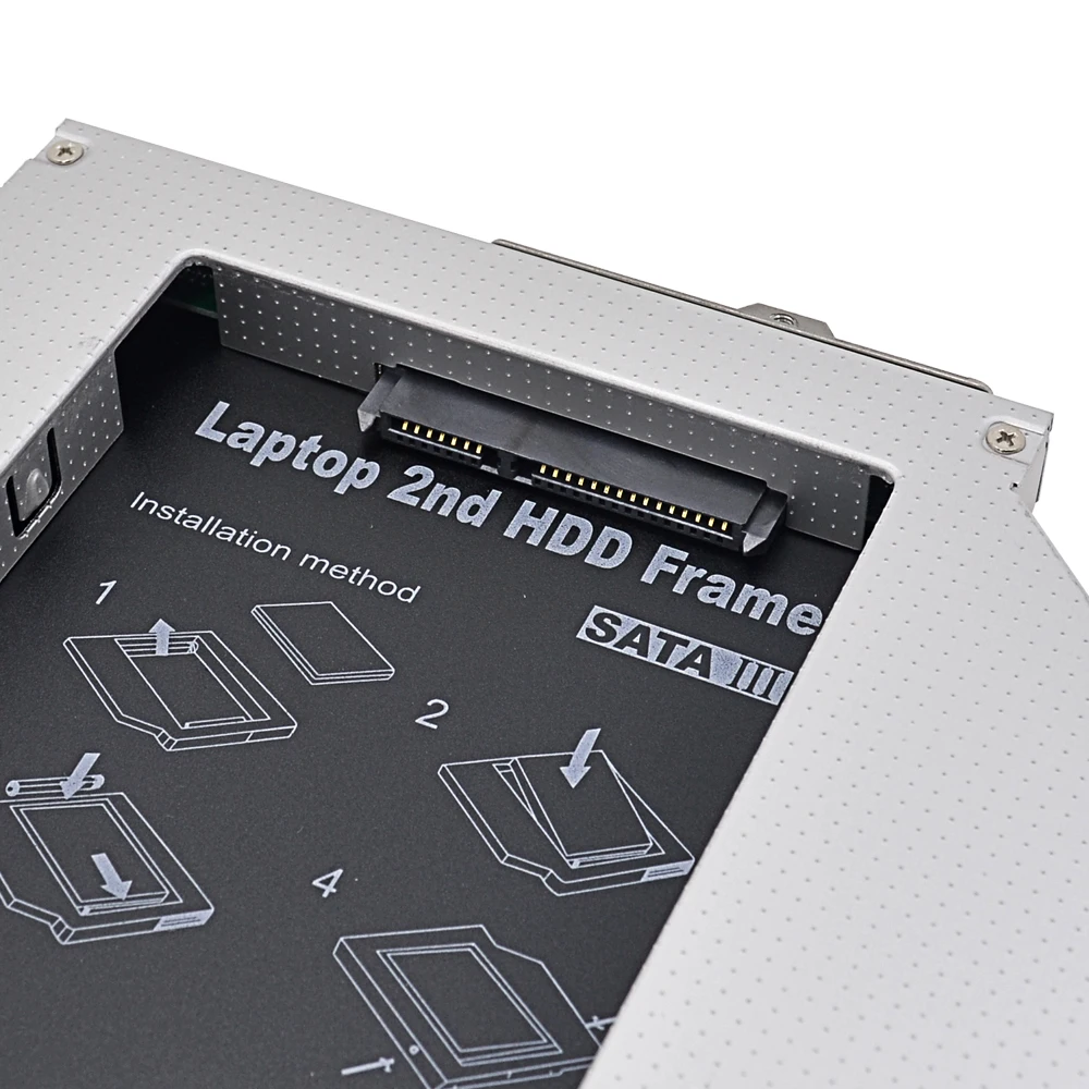 TISHRIC 2nd 2,5 HDD DVD SSD жесткий диск HDD Caddy SATA 12,7 мм для hp Probook 6360B 6435B адаптер CD-ROM оптического устройства Корпус чехол