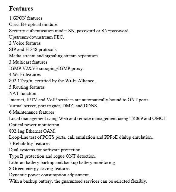 Используется huawei GPON ONU HG8546M ONT termianl с 1GE+ 3FE+ voice+ wifi английское программное обеспечение