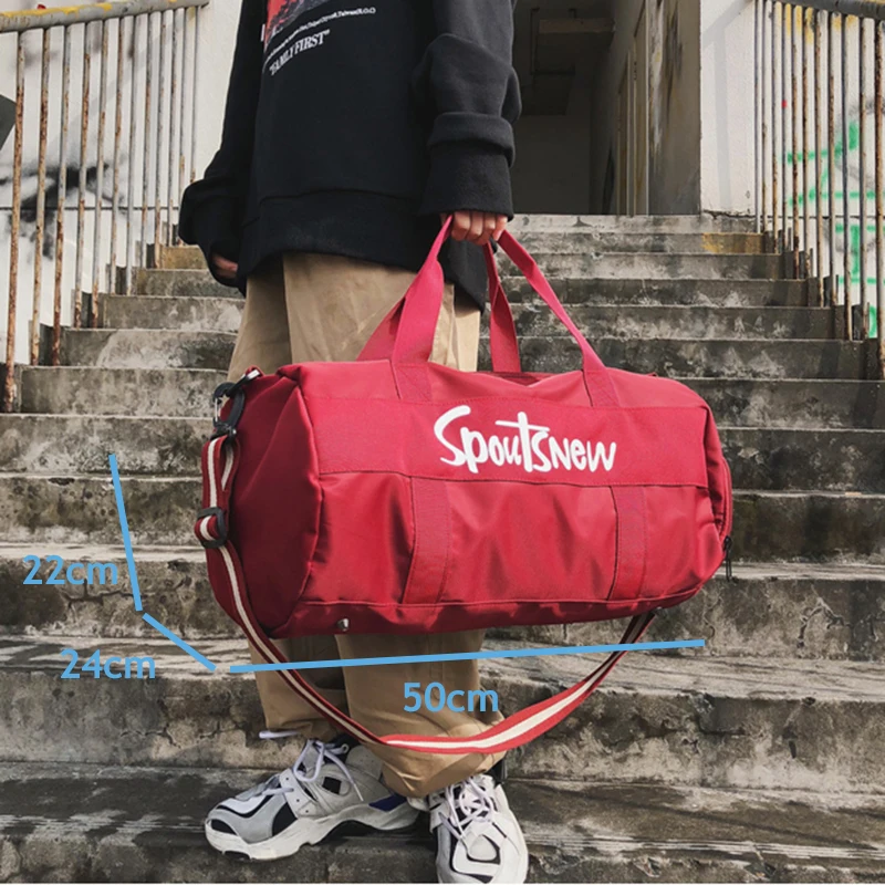 Nylon Gym Yoga Bags Women Waterproof Sport Fitness Bag With Shoes Compartment Training Man Outdoor Travel Shoulder Handbag | Спорт и