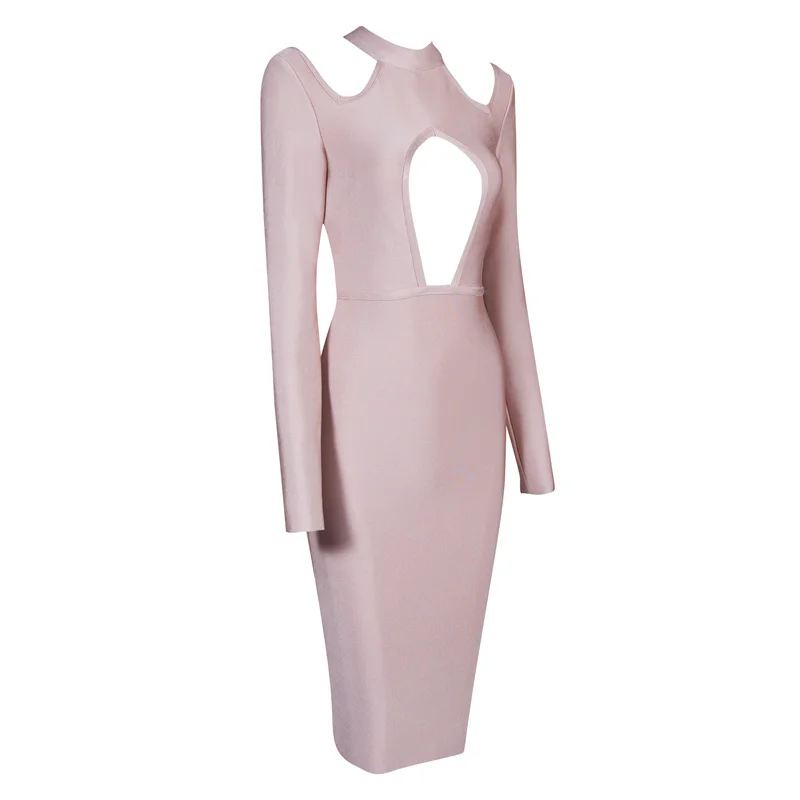 Оптовая продажа 2018 Новое поступление платье с высоким воротом и длинным рукавом