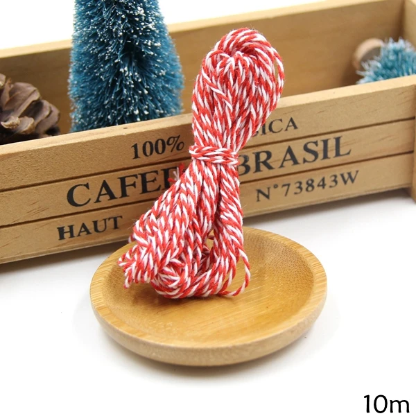 10m Red White Rope 50 шт крафт много типа Рождественская серия бумажные бирки DIY ярлыки для рукоделия для рождественской вечеринки, бирки для банкнот, Детские упаковочные материалы для подарков - Цвет: 10m Red White Rope