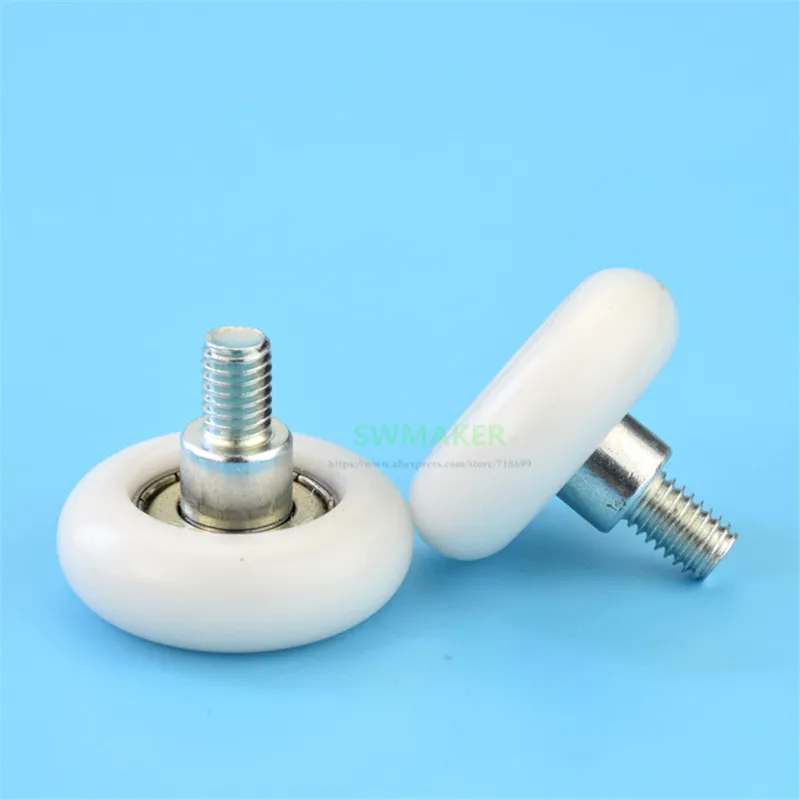 

6*30*10mm R type, 626ZZ bearing pulley, plastic POM paraformaldehyde wheel, M6 thread, display drawer wheel