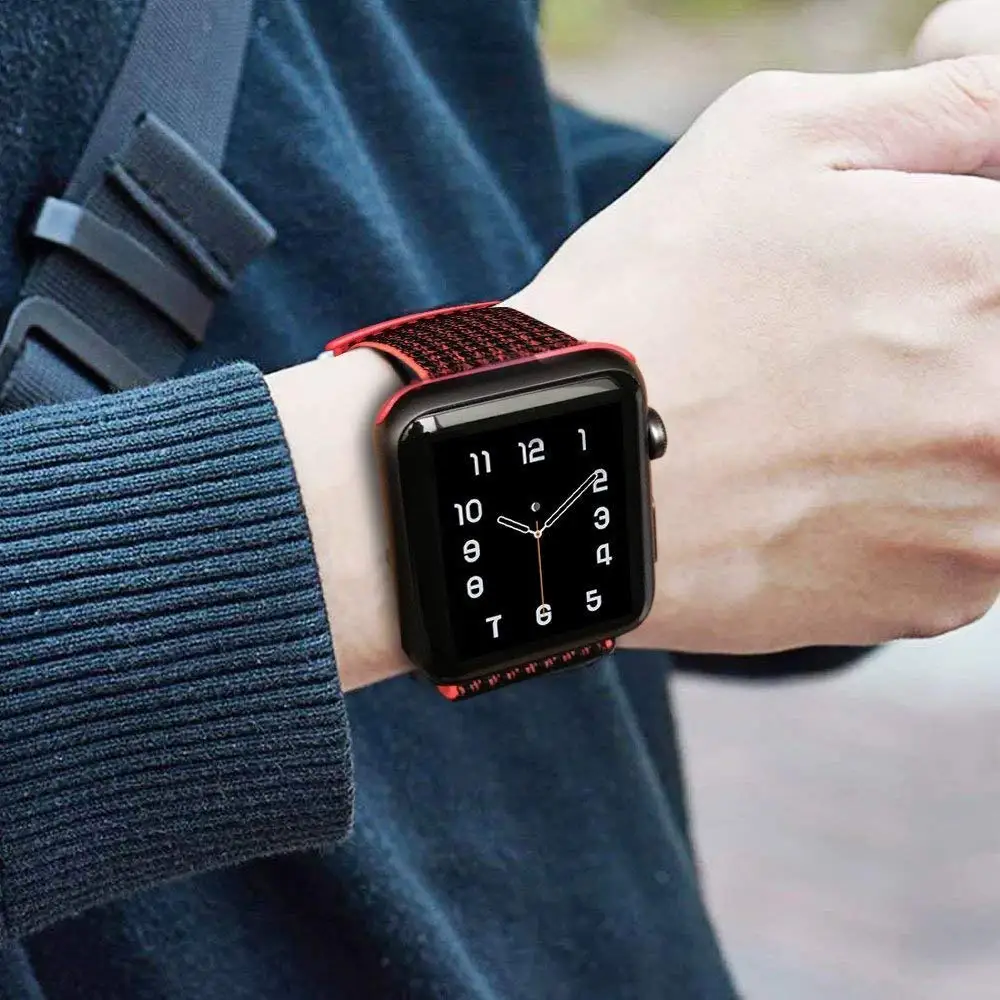 Спортивная петля для apple watch 3 iwatch band 42 мм 38 44 40 нейлоновый браслетный ремешок часов