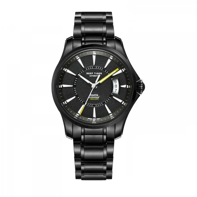 Reef Tiger Settle Serier RGA166 Men Business Business Fashion Sport Ultra Thin Waterproof Automatic Mechanical Wrsit Watch