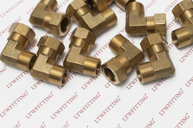 LTWFITTING 7/8 &quotOD x 3/4&quot Мужской NPT 90 Deg компрессионный локоть латунный Компрессионный