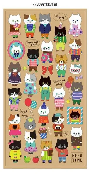 1 шт./лот японская серия Kawaii Cat & Dog friends многофункциональная наклейка/Скрапбукинг