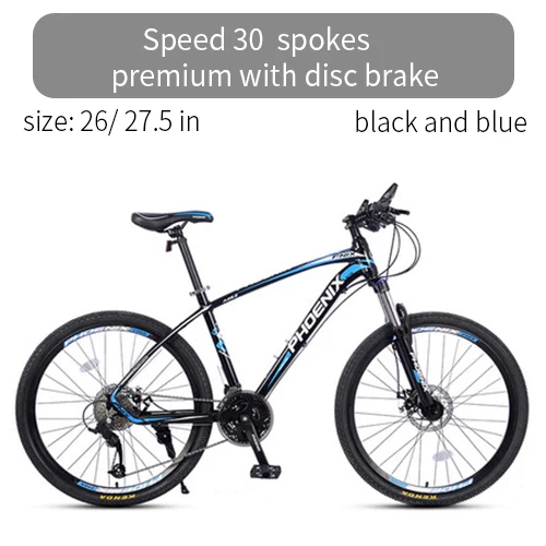 speed3026in blacblue Феникс велосипед для мотокросса микро-передача 27 скоростной горный шоссейный велосипед для мужчин и женщин студенческий дисковый тормоз для горного велосипеда гоночный велосипед - Цвет: speed3026in blacblue
