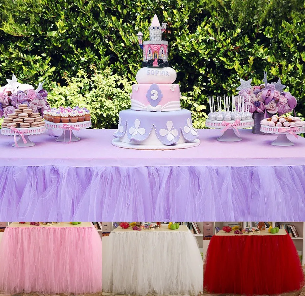 Свадебная юбка для стола Тюлевая цветная настольная сделай сам tulle table | Фуршетные юбки -32657392593