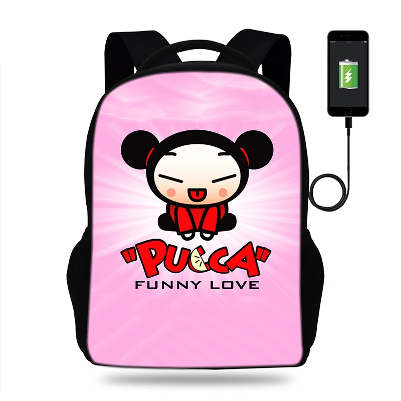 Мультфильм Pucca Забавный любовь школьный рюкзак для девочек рюкзаки школьные