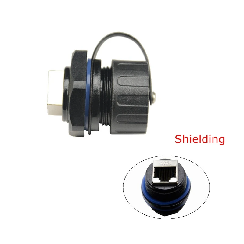 Водонепроницаемый RJ45 разъем Ethernet LAN RJ 45 CAT5 CAT 5E CAT6 6E female M25 прямое Экранирование
