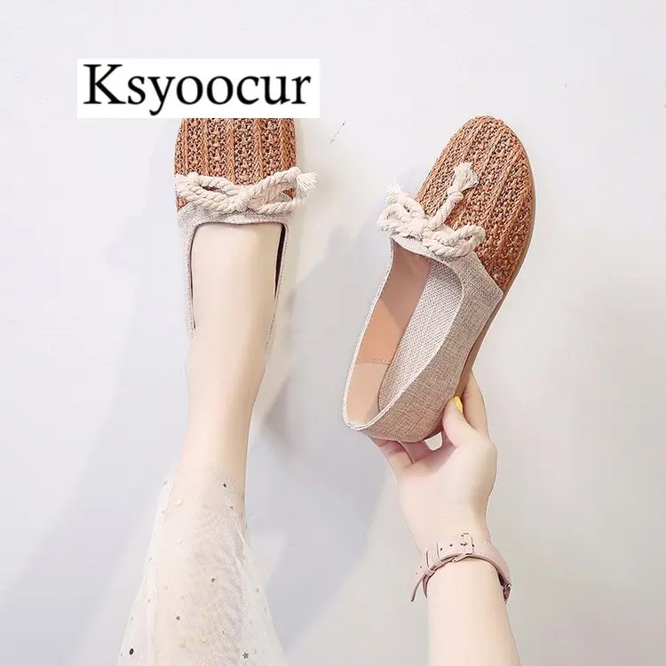 Ksyoocur/Новинка года; Брендовая женская обувь на плоской подошве; повседневная женская обувь; удобные туфли на плоской подошве с круглым носком; сезон весна-лето; женская обувь; X03