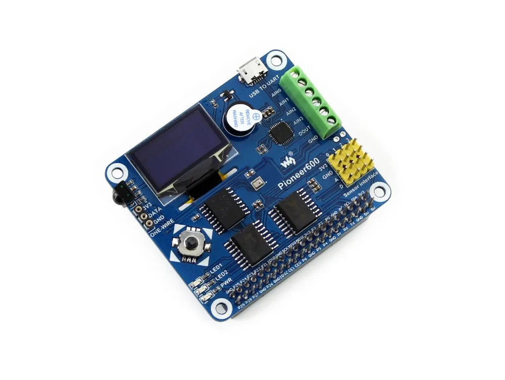 Waveshare Pioneer600 Raspberry Pi Плата расширения разные компоненты поддерживает Raspberry Pi A+/B+/2B/3B/3B+ USB в UART