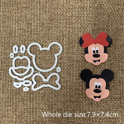 Mickey Minnie Дизайн поделок металлические режущие штампы 9 видов мультипликационных персонажей Скрапбукинг альбом DIY бумажные карты ремесло тиснение штампы - Цвет: Mickey Minnie