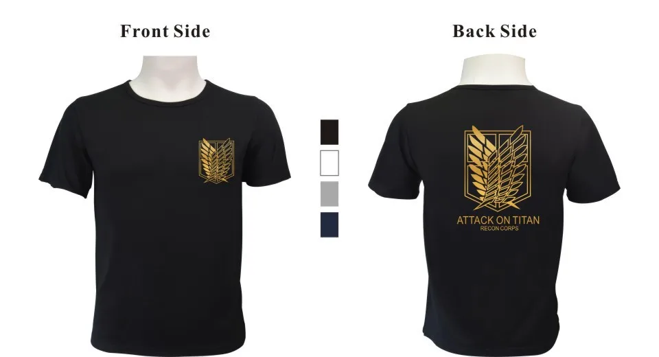 Attack on Titan Shingeki no Kyojin футболка для мужчин и женщин Survey Corps Logo одежда топы Аниме
