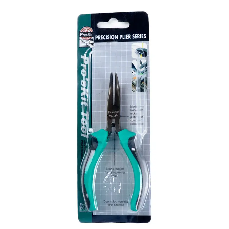 Pro'sKit PM-755 S45C Материал плоскогубцы с изогнутым носом проволочная упаковка