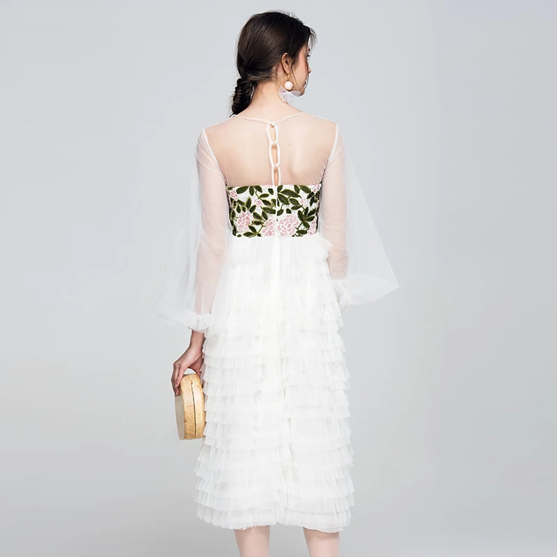 Женское длинное вечернее платье YIGELILA облегающее Сетчатое средней длины с