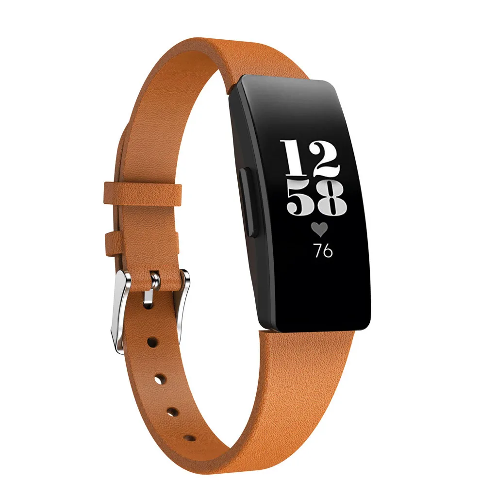 Роскошные кожаные ремешки 230 мм Сменные аксессуары для браслета Fitbit Inspire/Inspire