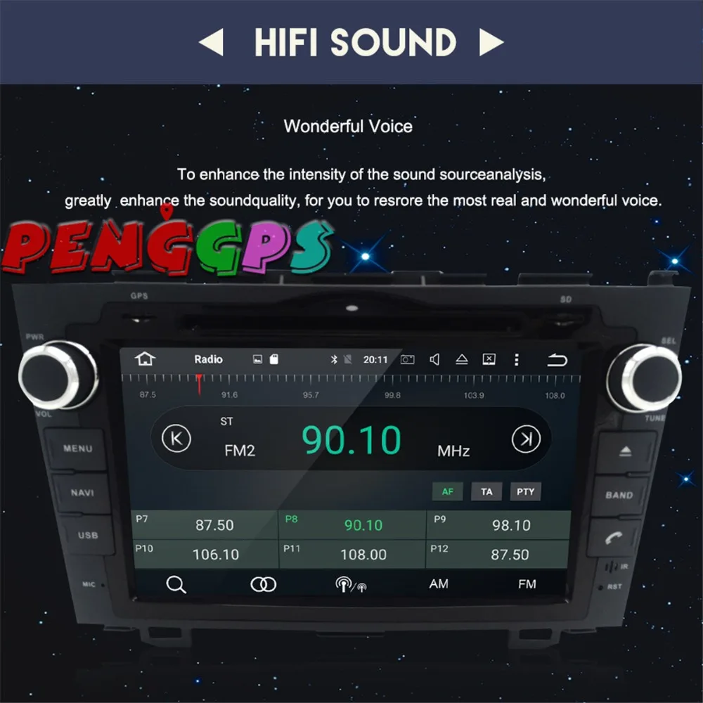 Android 8.0 4GB RAM 7.1 2GB Car DVD Player GPS Navigation For Honda CRV CR-V 2006-2011 Stereo Multimedia Audio Satnav | Автомобили и