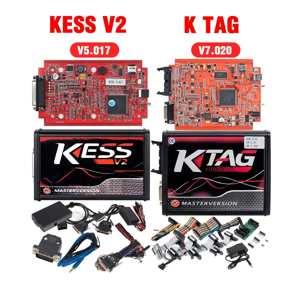 KESS KTAG KESS V2 V5.017 полный онлайн V2.47 менеджер Тюнинг Комплект KTAG V7.020 4 светодиодный мастер K-tag V2.25 KESS BDM Титан Winols Электронный блок управления программатором - Цвет: KESS KTAG