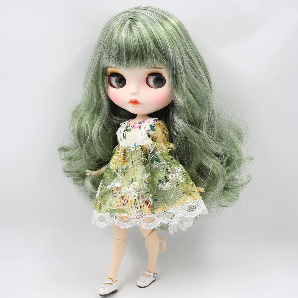 Фото Кукла на заказ ICY DBS Blyth No.BL4299/136 зеленая белая с волосами 1/6 bjd ob24 аниме №4