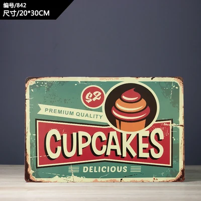Металлическая Оловянная табличка для украшения стен кафе винтажный Декор дома