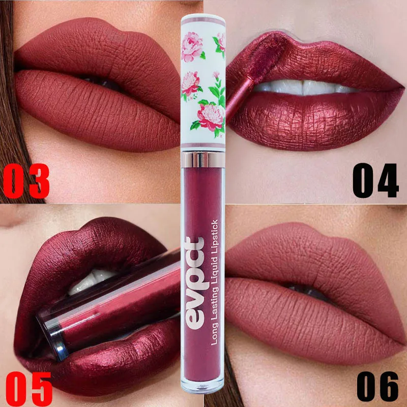 Красный сексуальный 12 цветов матовый глянцевый блеск для губ Губная помада