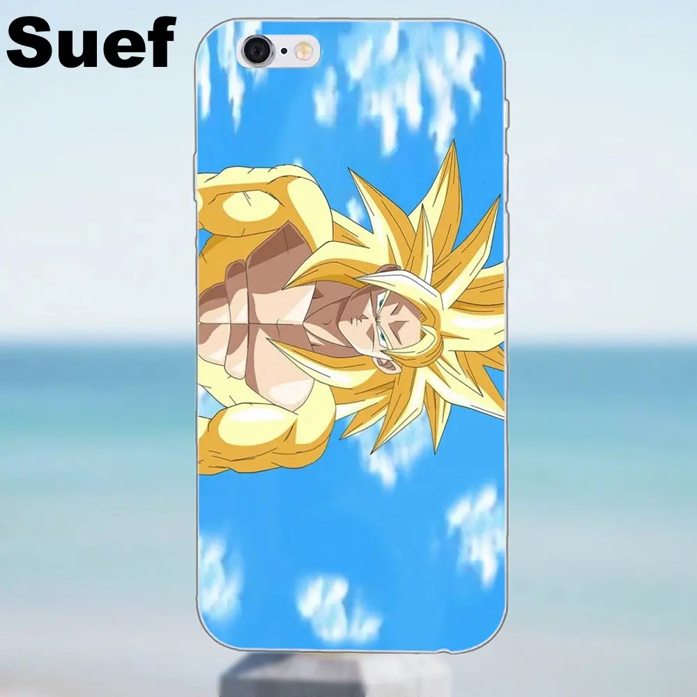 Suef для iPhone 4 4S 5 5S 5C SE 6 6S 7 8 Plus X Samsung Galaxy J1 J3 J5 J7 A3 A5 2016 2017 TPU чехол телефона Son Goku Dragon Ball