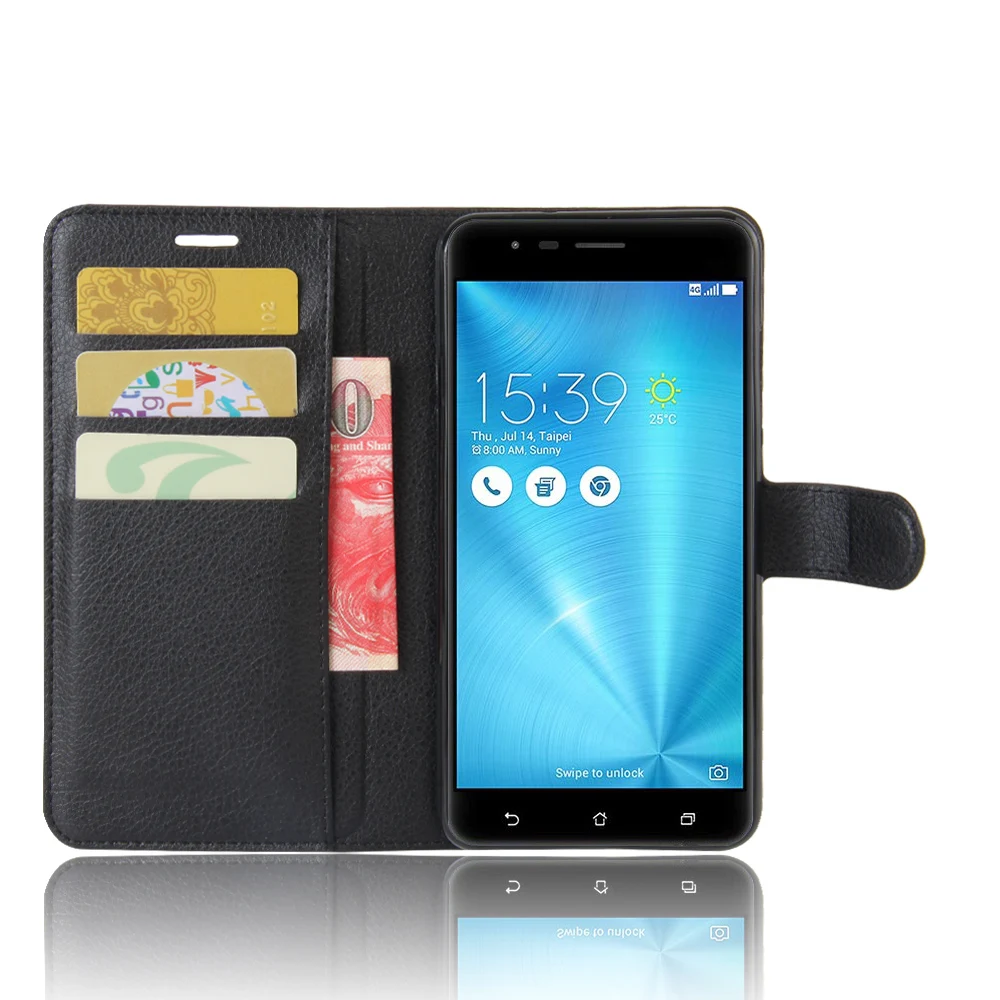 HUDOSSEN для Asus Zenfone 3 Zoom ZE553KL чехол Роскошный флип-чехол кожаный Для защитный телефона