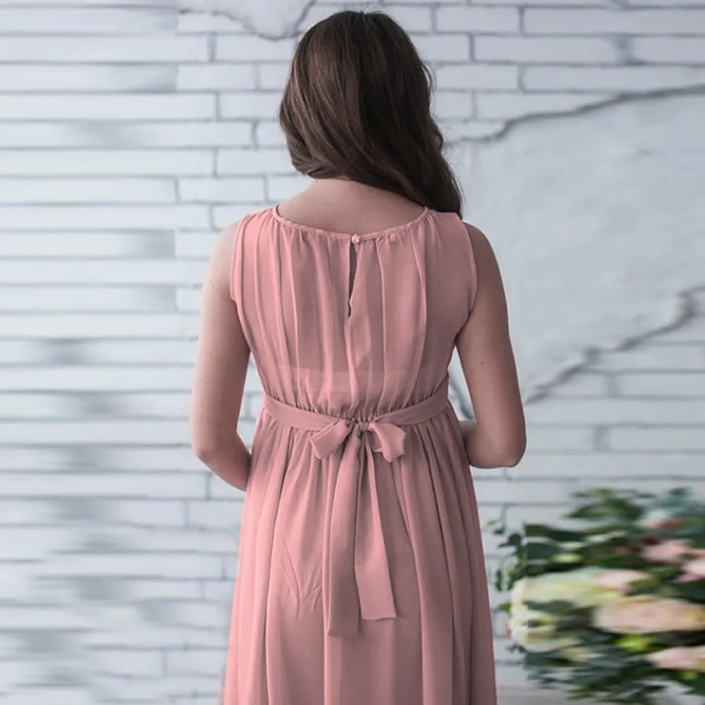 

Women Pregnant Drape Photography Props Casual Nursing Boho Chic Tie Long Dress