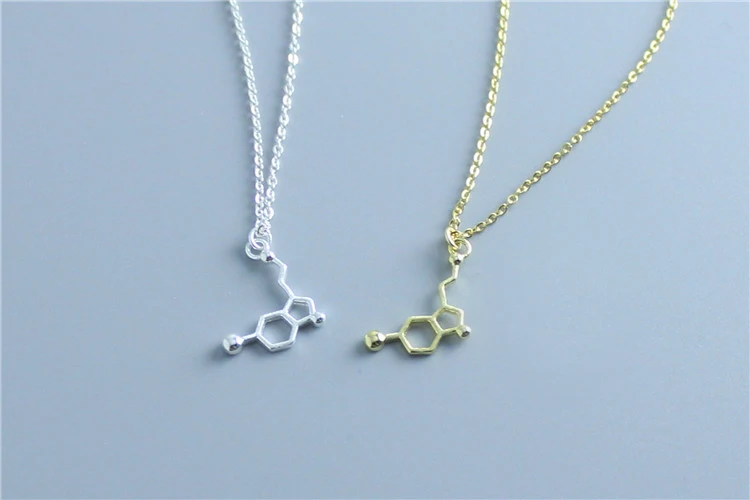 S92 ожерелье из твердого стерлингового серебра SIL Biochemistry Serotonin с подвеской A2812 |