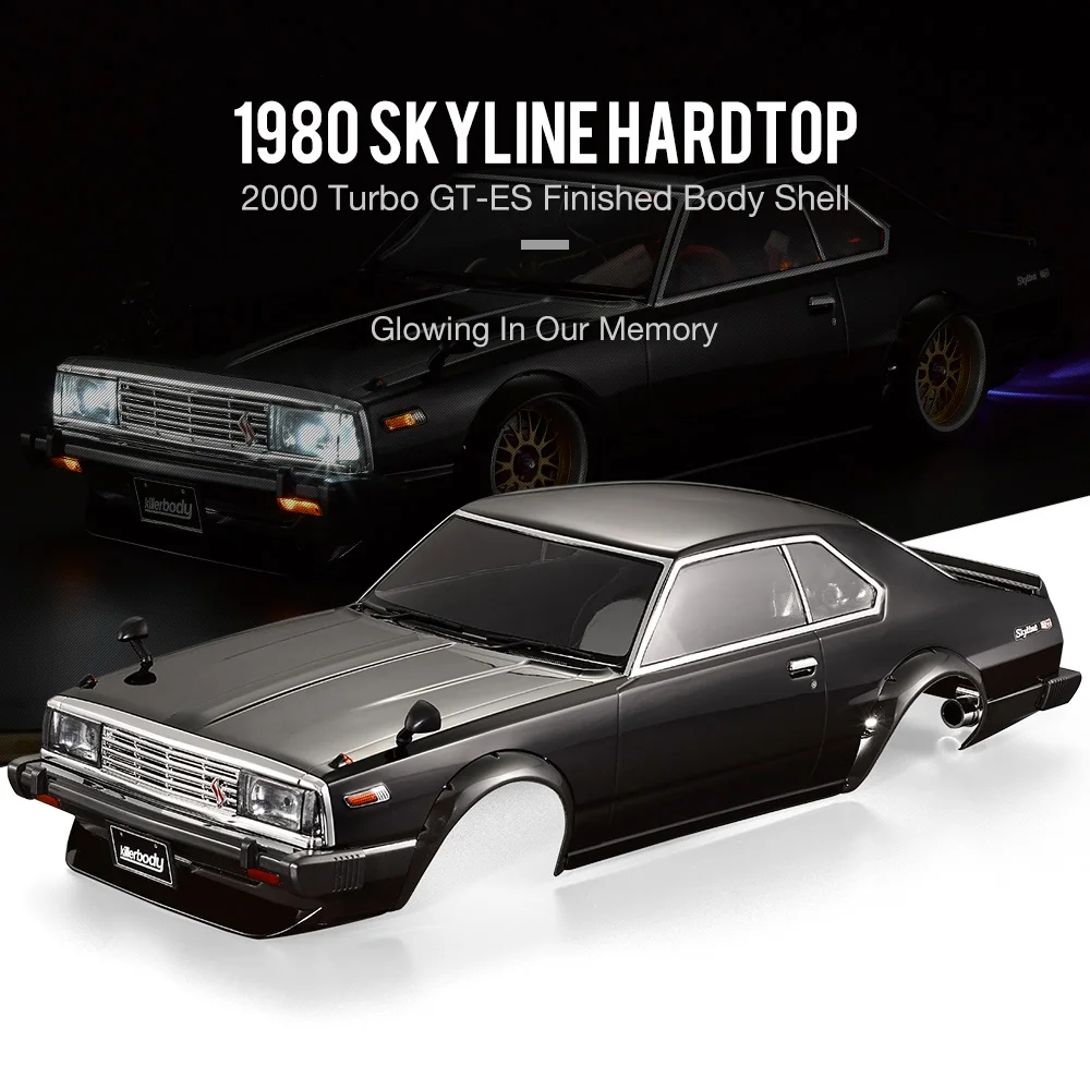 Чехол для радиоуправляемого автомобиля 48675 1980 Skyline Hardtop 2000 Turbo GT-ES, чехол для 1:10, Электрический туристический Радиоуправляемый гоночный автомобиль, запчасти diy