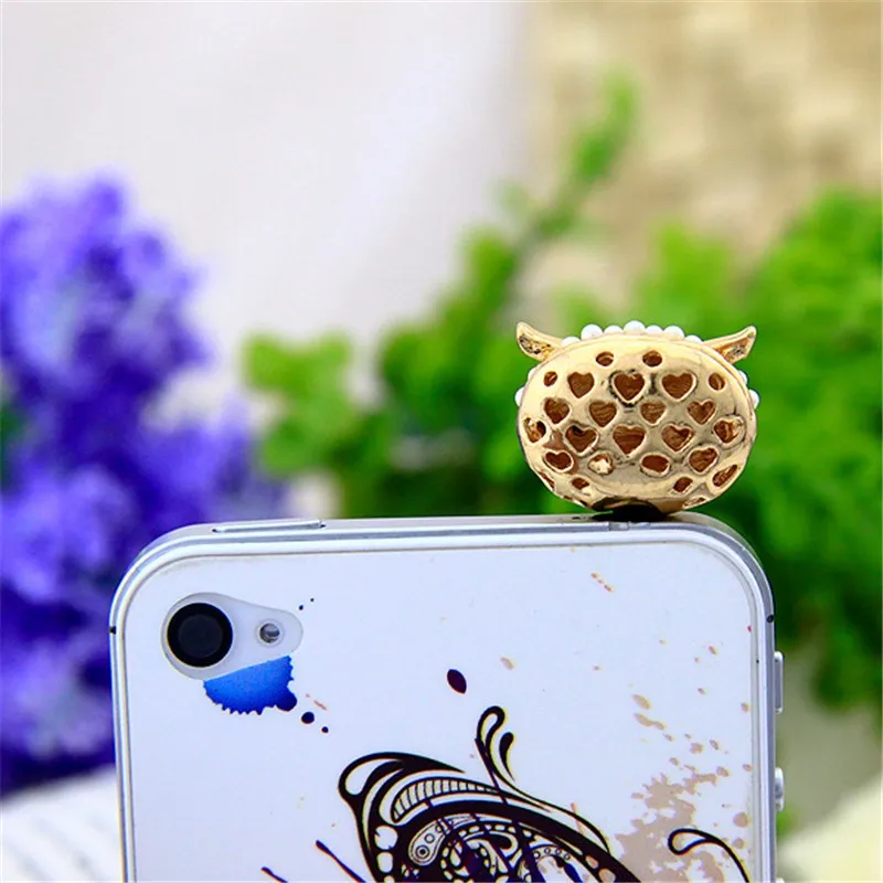 Pearl big eye Owl Earphone 3.5 audio Dust Plug 3.5mm AUX Jack for apple Iphone 4 5 6 Xiaomi Huawei OPPO VIVO PC latop cork Korea | Мобильные