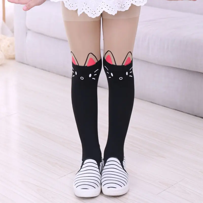 Супермилые колготки с котами для маленьких девочек детские мультяшным рисунком