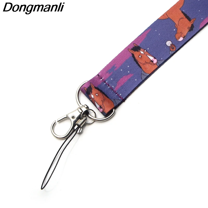 P3625 Dongmanli Конь БоДжек брелок Lanyards держатель удостоверения личности ID карта Пропуск Тренажерный зал мобильный телефон USB бейдж держатель ключевой ремень