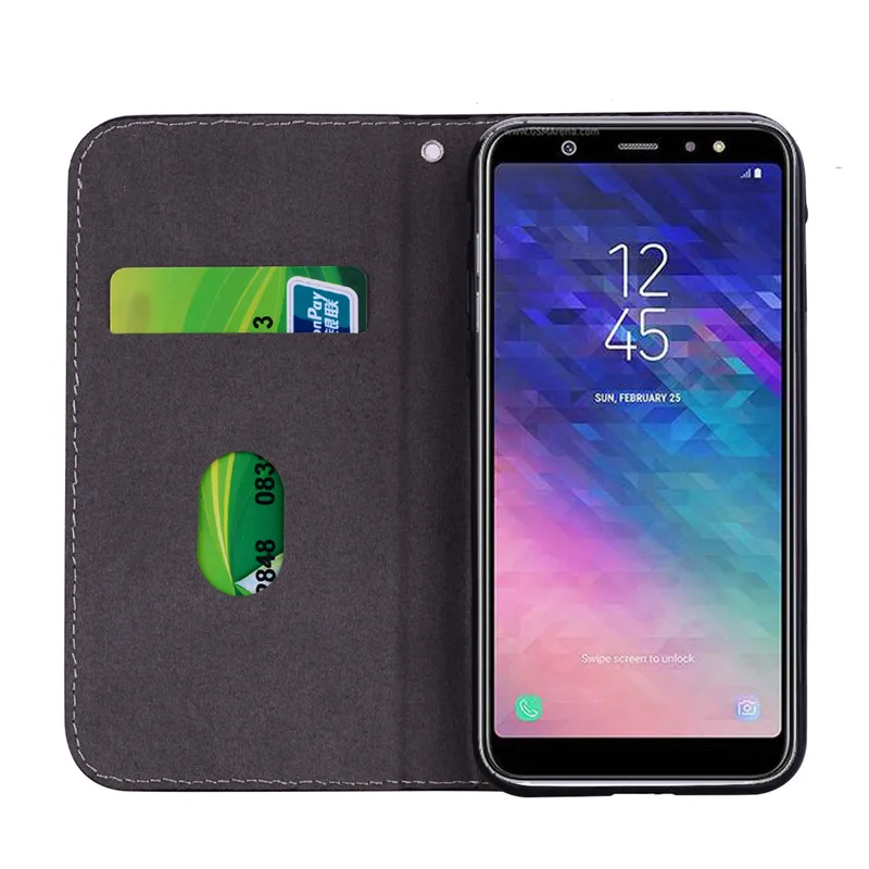 A6 A7 A8 2018 чехол для Samsung Galaxy A5 A9 J8 J4 J7 J5 J6 Plus Prime откидной кошелек Роскошный кожаный