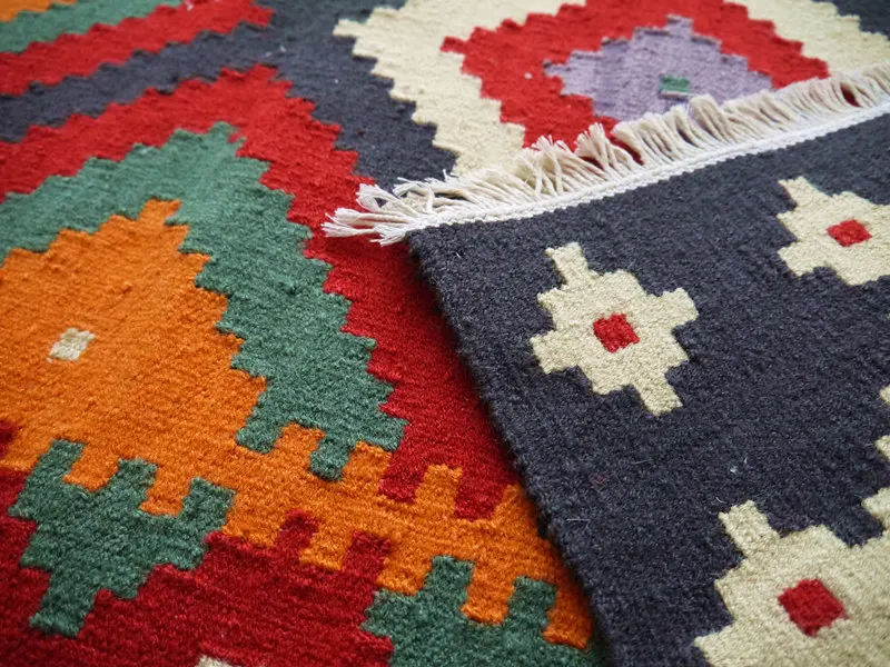 Kilim пасторальный скандинавский богемный современный геометрический ручной