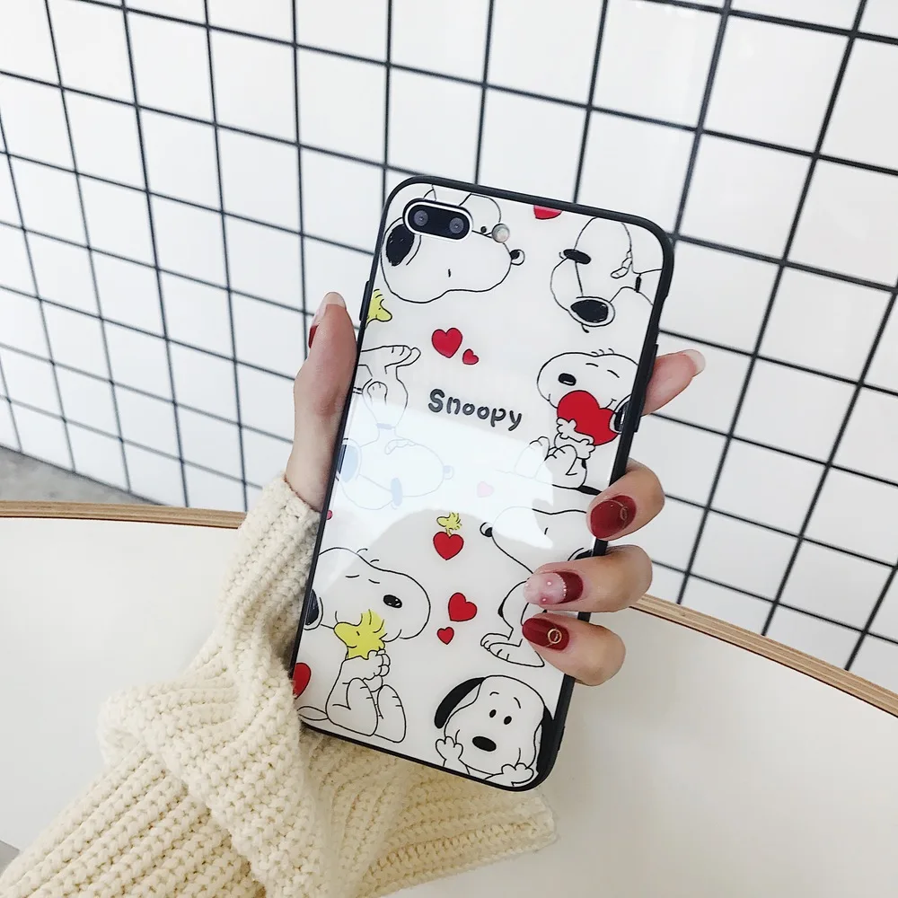 Мода мультфильм собака Жесткий Чехол для iPhone 6 6S Plus 7 8 iphone х задней обложки телефон