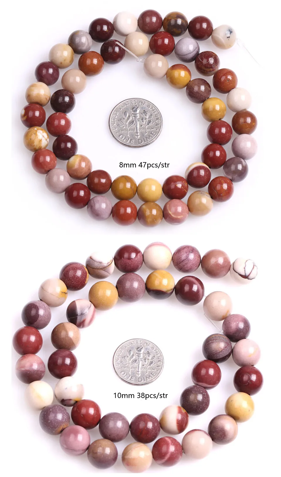 Круглые бусины Mookaite Jaspers из натурального камня, бусины для рукоделия, свободные бусины для изготовления браслетов для изготовления ювелирных изделий, нить 15 дюймов