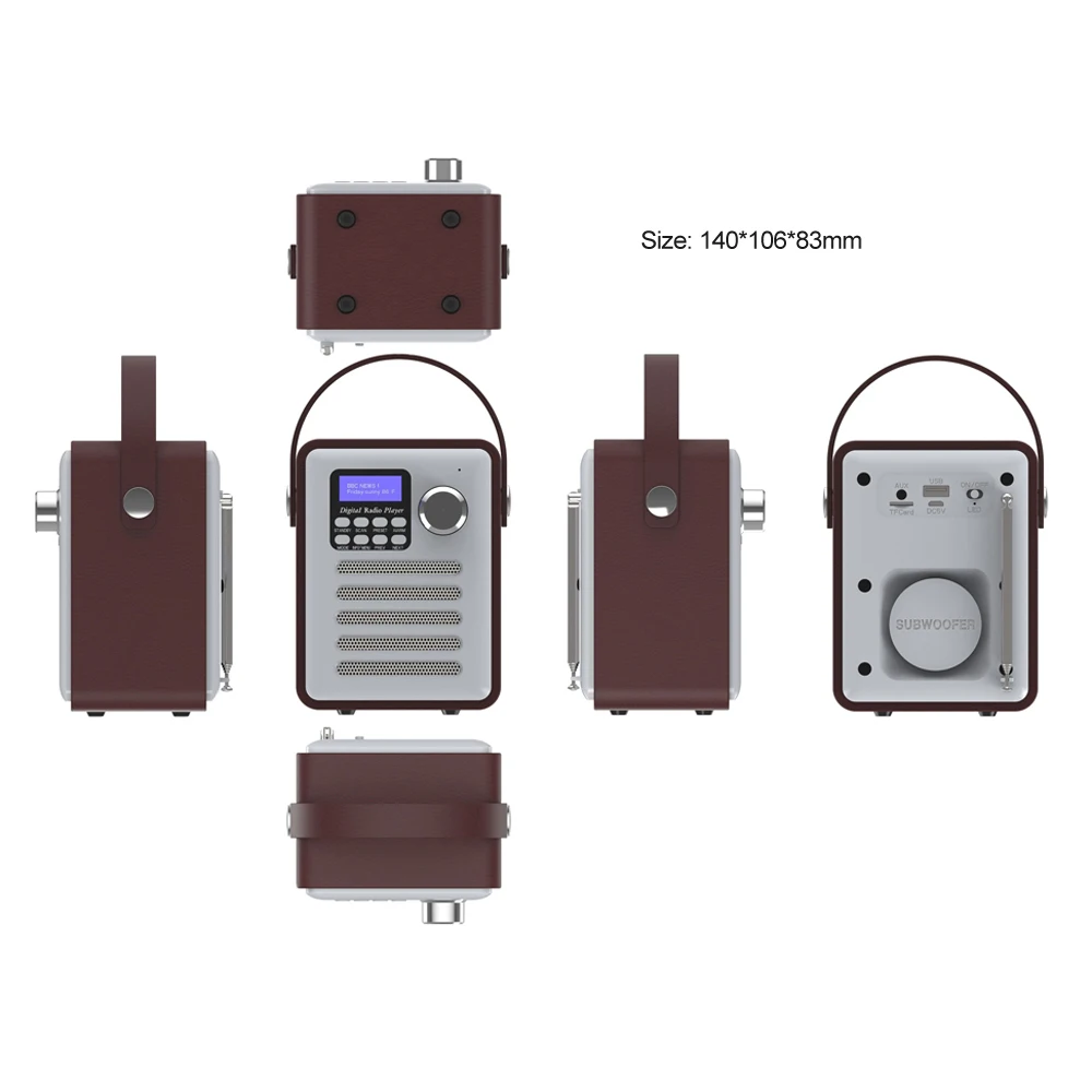 H6 DAB/DAB + цифровое радио Беспроводной Bluetooth колонки MP3 плейер AUX TF U диск чтения FM
