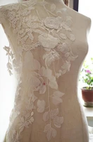 3d guipure lace applique embroidered bodice lace applique high end wedding dress accessories handmade
