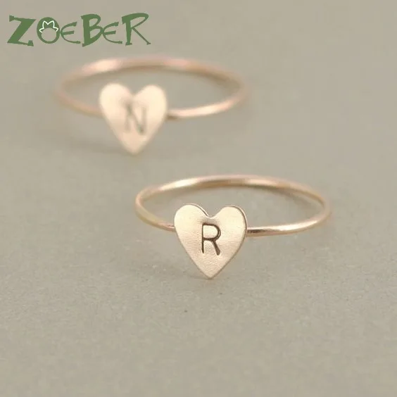 Женское кольцо с сердечком lover A Z 26 букв персонализированные ручная