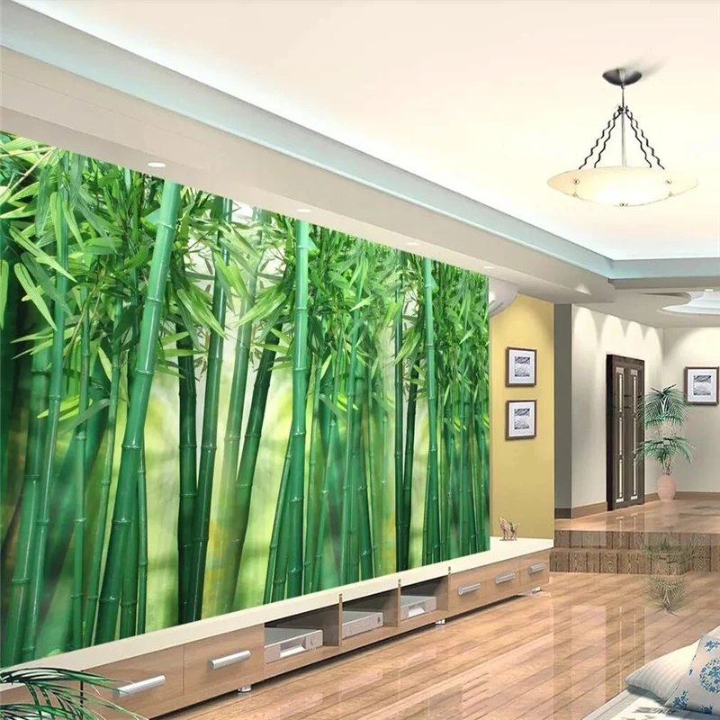 Декоративные обои высокого разрешения бамбуковый лес 3D ТВ фон настенная