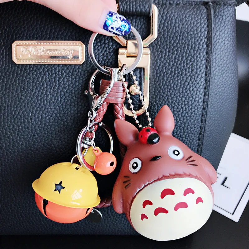 Брелок My neighter Totoro Женский с меховым помпоном в виде животных шинчилла брелок для