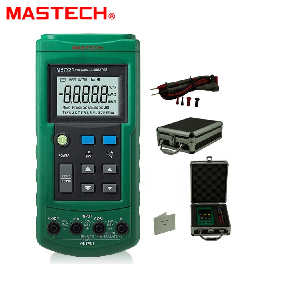 Mastech MS7221 Вольт/мА напряжение тока калибратор источник/выход Шаг DC 0 10 в 24 мА тестер