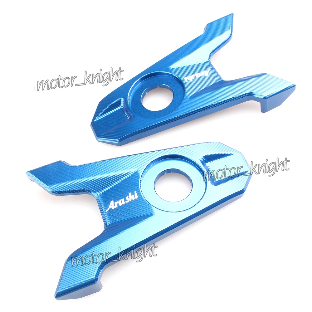 Синий Motorcycle Accessories CNC Aluminum Rear Axle Spindle Chain Adjuster Code For kawasaki Z800 Z 800 2013 - Цвет: Синий