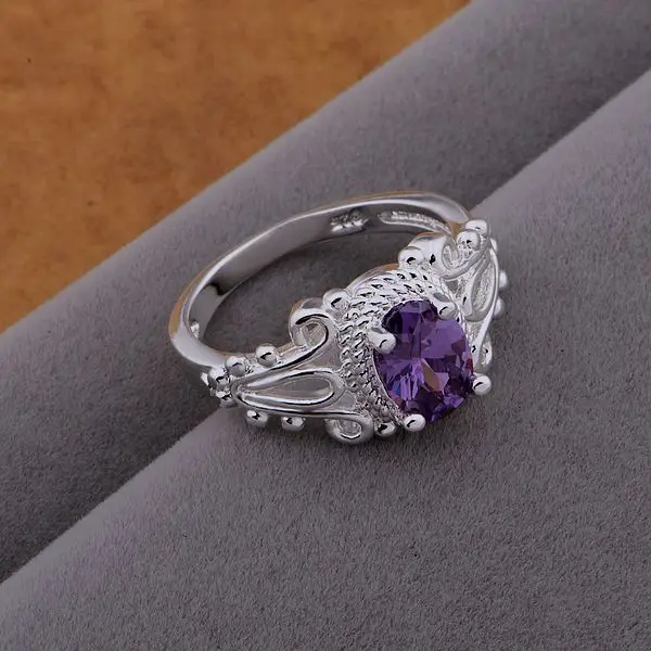 Бесплатная доставка акция кольцо с серебряным покрытием модное Ювелирное для