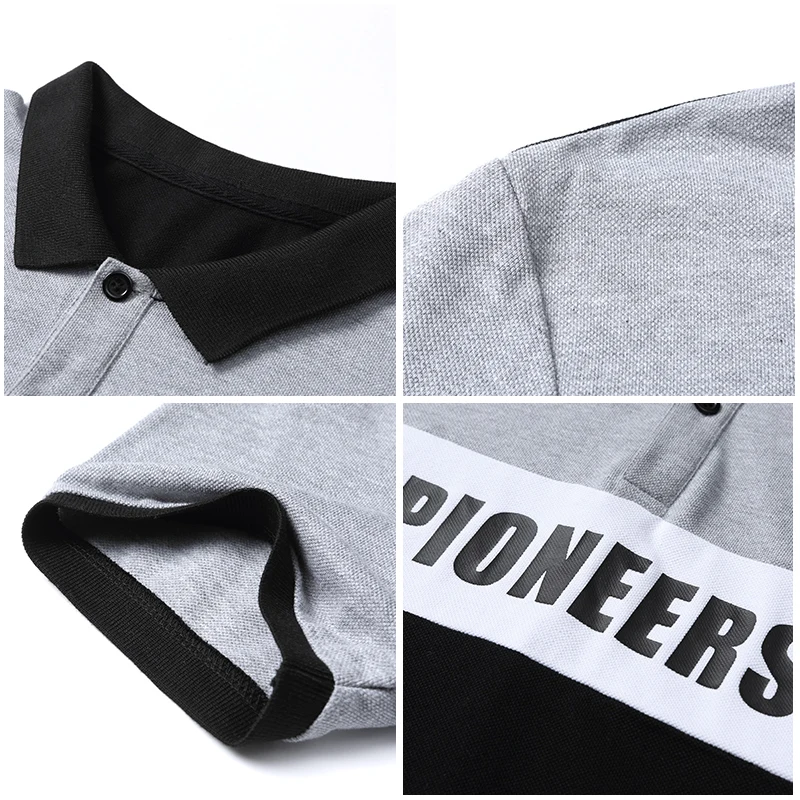 Pioneer camp новый дизайн рубашка поло Мужская брендовая одежда модная Лоскутная