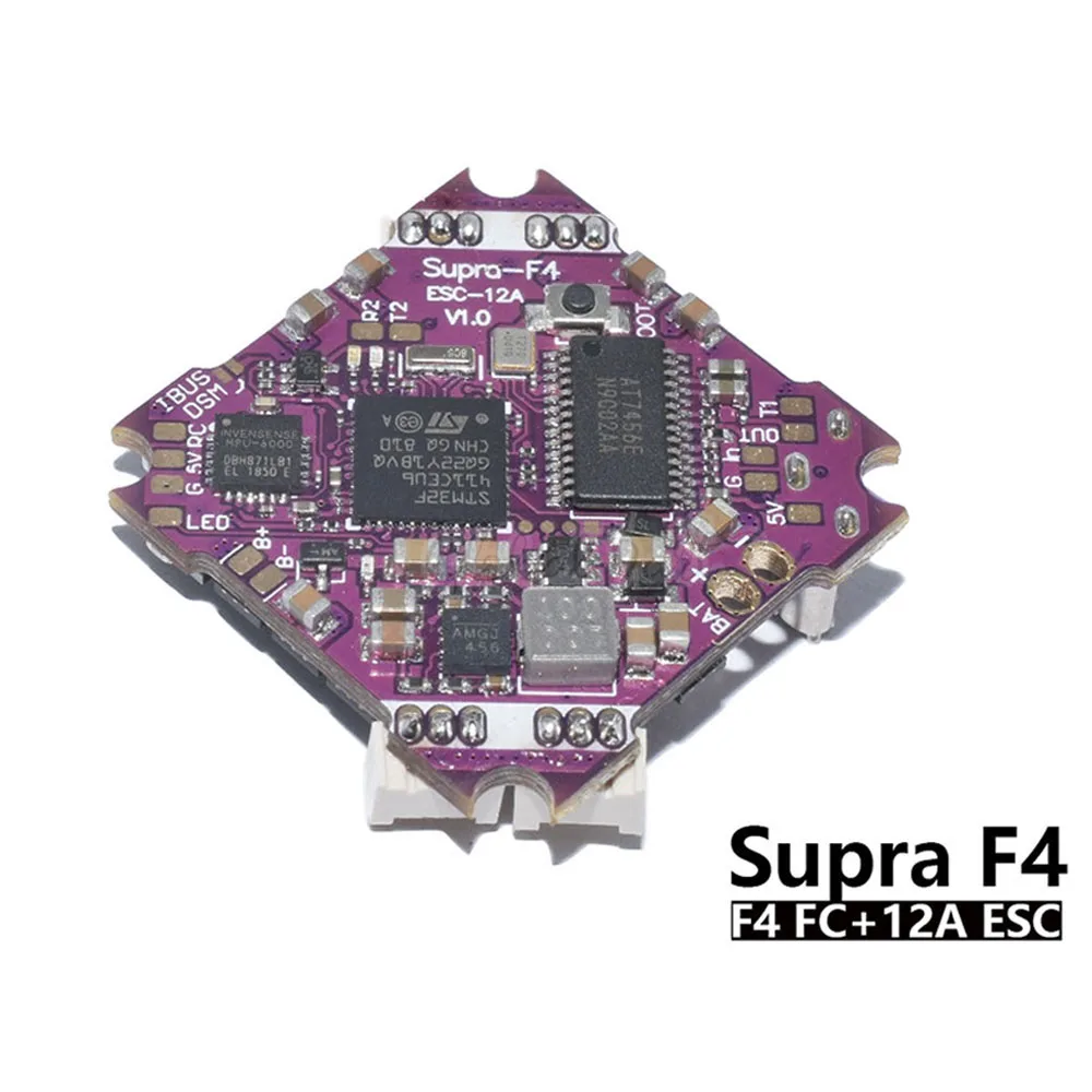 Supra-F4-12A V1.0 STM32F411 F4 игровые джойстики AIO OSD BEC и 12A BL_S 2-4S 4In1 ESC для RC DIY крошечных дронов