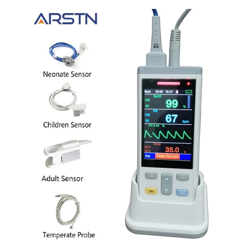 Пульсоксиметр с ЖК дисплеем на тонкоплёночных транзисторах 3 5 дюйма 1 или датчика