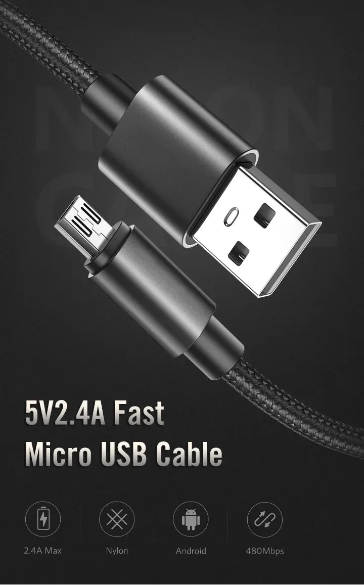 Gourde Micro USB кабель для Xiaomi Redmi Note 5 Pro Кабель зарядного устройства микро-usb для samsung S7 S6 edg Android Phone Micro шнур